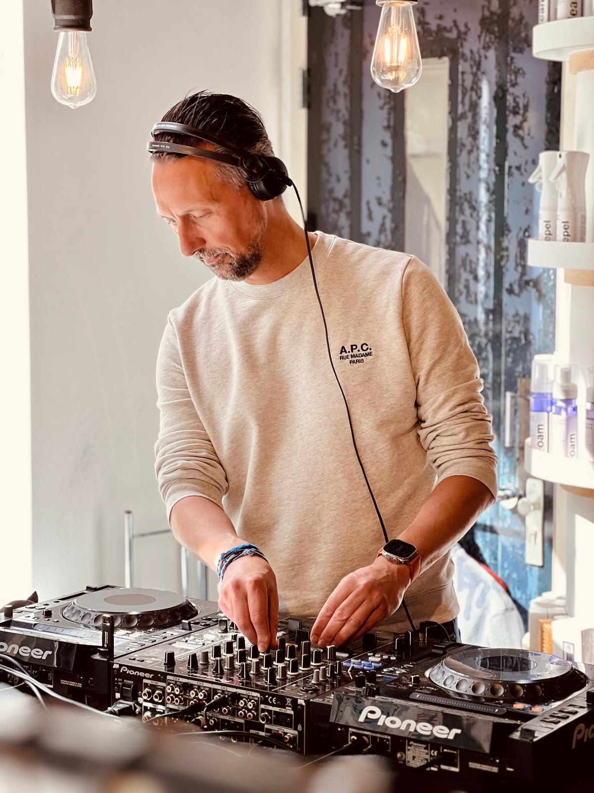 Josh Creamers performing a DJ set